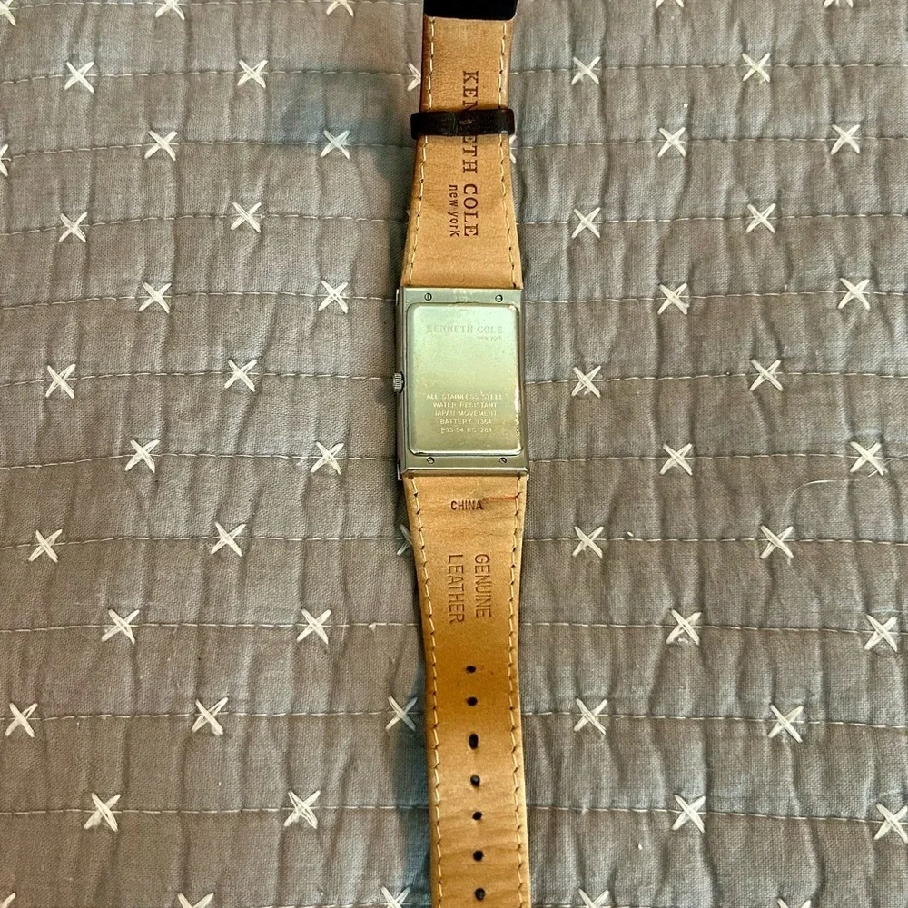 Kenneth Cole Dark Brown Leather Strap